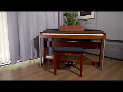 Donner DKB-10 Keyboard Bench with Storage, Brown