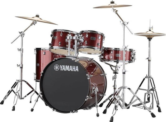 Yamaha Rydeen Drum Kit With 22" Kick Drum & Cymbals - Burgundy Glitter