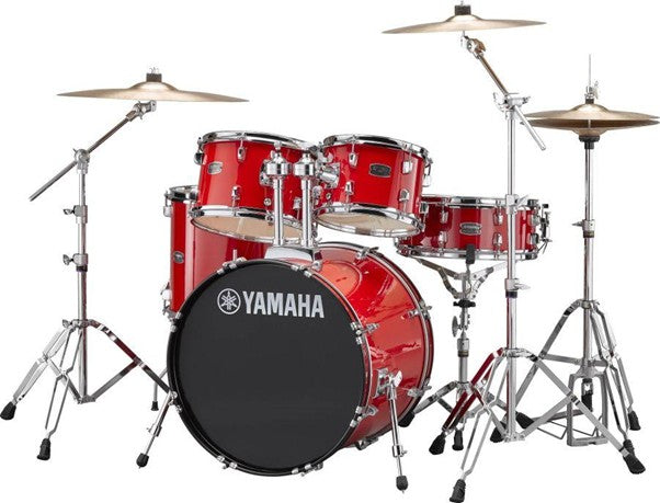 Yamaha Rydeen Drum Kit With 20" Kick Drum & Cymbals - Hot Red