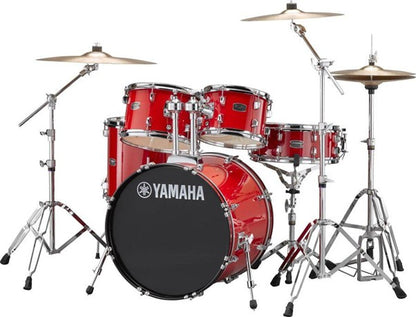 Yamaha Rydeen Drum Kit With 20" Kick Drum & Cymbals - Hot Red