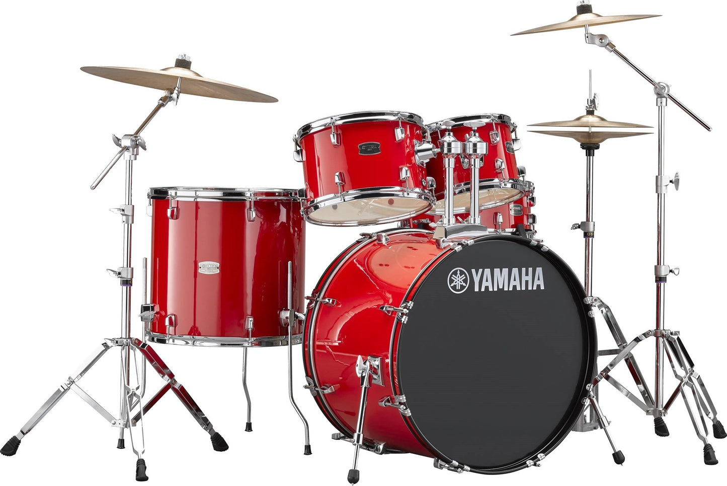 Yamaha Rydeen Drum Kit With 22" Kick Drum & Cymbals - Hot Red