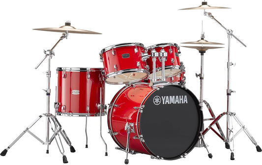 Yamaha Rydeen Drum Kit With 20" Kick Drum & Cymbals - Hot Red