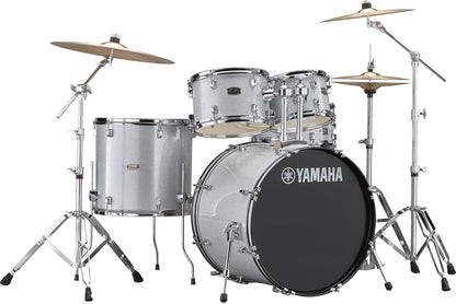 Yamaha Rydeen Drum Kit With 22" Kick Drum & Cymbals - Silver Glitter