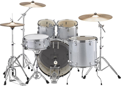 Yamaha Rydeen Drum Kit With 22" Kick Drum & Cymbals - Silver Glitter