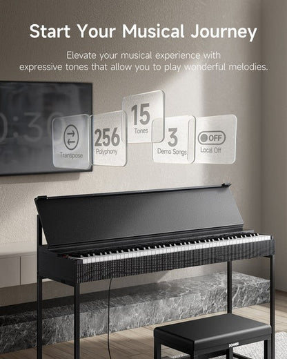 Donner OURA S300 88 Key Graded Hammer Action Weighted Home Digital Piano - Rhythmic - Cadence