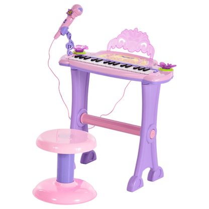 Mini Battery Organ Piano Microphone Stool 32 Key Keyboard Kids Toy - Rhythmic - Cadence