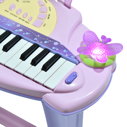 Mini Battery Organ Piano Microphone Stool 32 Key Keyboard Kids Toy - Rhythmic - Cadence