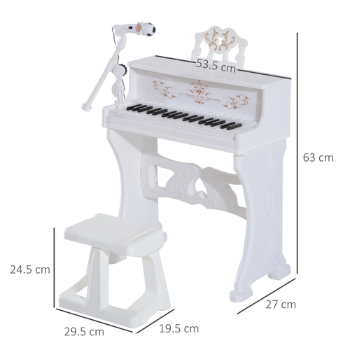 37/32 Key Kids Battery Keyboard Mini Grand Piano Stool Microphone Musical Toy - Rhythmic - Cadence