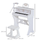 37/32 Key Kids Battery Keyboard Mini Grand Piano Stool Microphone Musical Toy - Rhythmic - Cadence