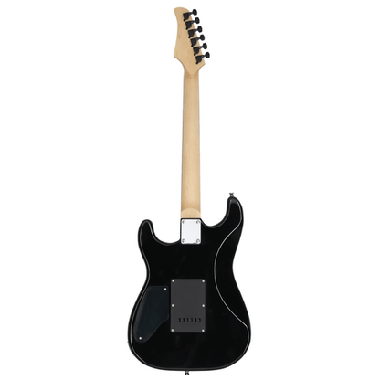 GST Stylish H - H Pickup Tiger Stripe Electric Guitar Kit with 20W AMP Bag Guitar Strap Black - Rhythmic - Cadence