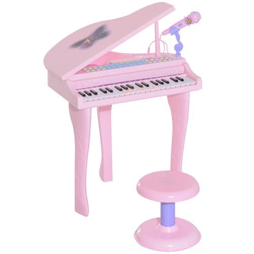 37 Key Musical Mini Piano Electrionic Keyboard Microphone Stool Pink - Rhythmic - Cadence