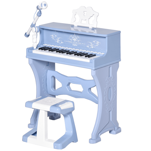 HOMCOM 37 Key Keyboard Battery Piano Kids Microphone Stool Educational Game - Rhythmic - Cadence