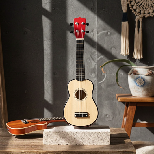 vidaXL Soprano Ukulele Set with Bag for Kids - Light Wood 21"