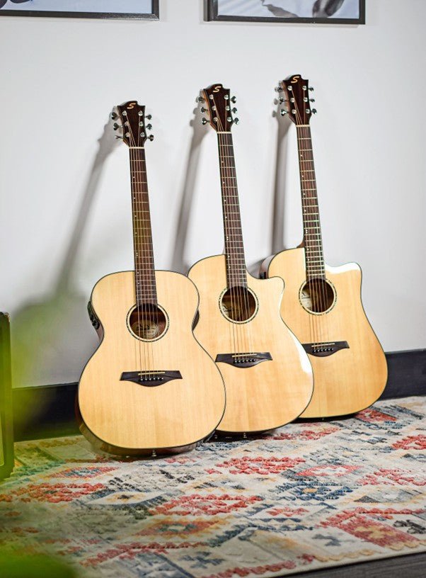 Sevinia Solid Top Series Electro - Acoustic Guitar - West Spruce Mahogany - Rhythmic - Cadence